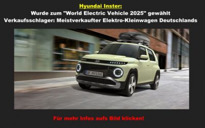 Hyundai Inster wird zum „World Electric Vehicle 2025“ gewählt und ist ein Verkaufsschlager